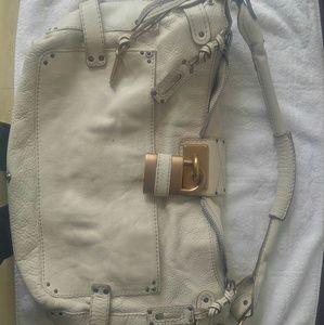 Authentic Chloe Paddington Cream Leather Satchel